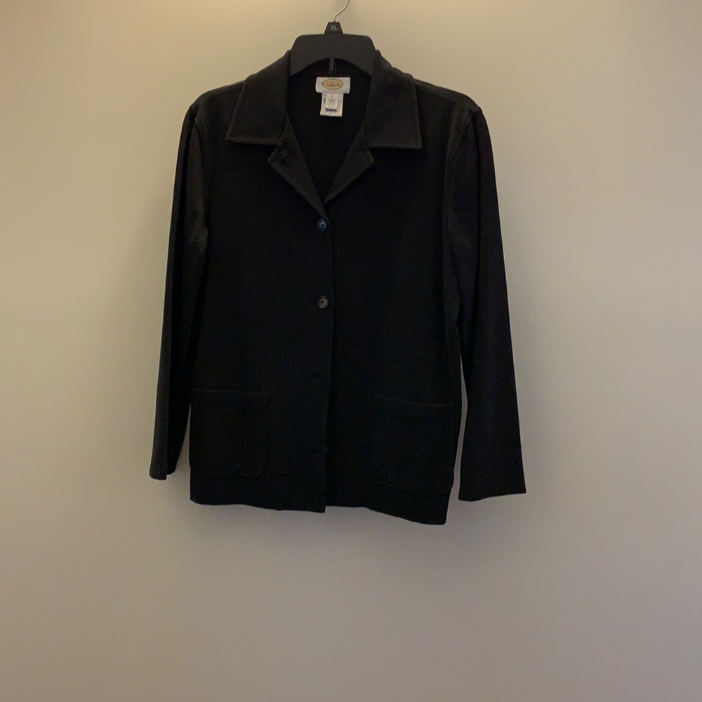 Talbots Women Black Coat S